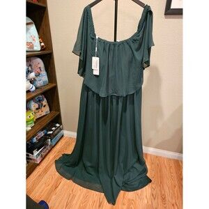 JJs House Strapless Hunter Green Evening Dress